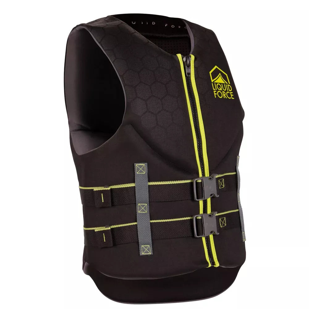 Liquid Force Men's Hinge Classic CGA Life Vest Black/Green