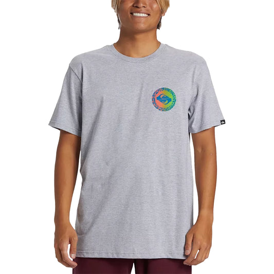 Quiksilver Long Fade Short Sleeve Tee Athletic Heather Small