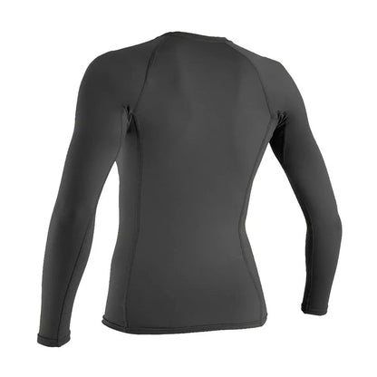 O'Neill Women's Basic Skins UPF50+ Long Sleeve Rash Guard Graphite Medium