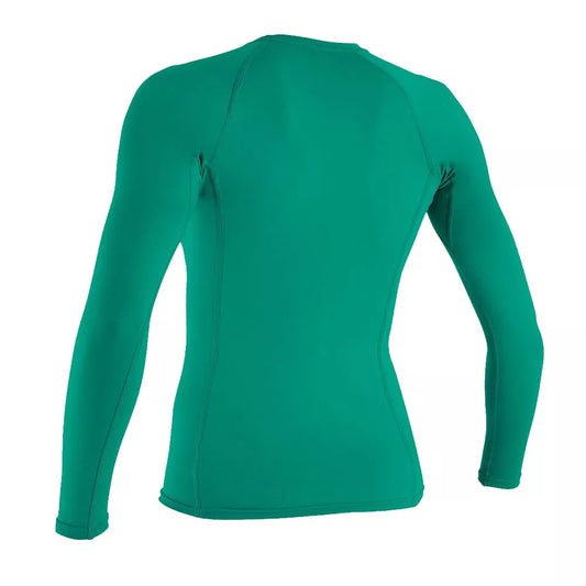 O'Neill Women's Basic Skins UPF50+ Long Sleeve Rash Guard Seaglass Large