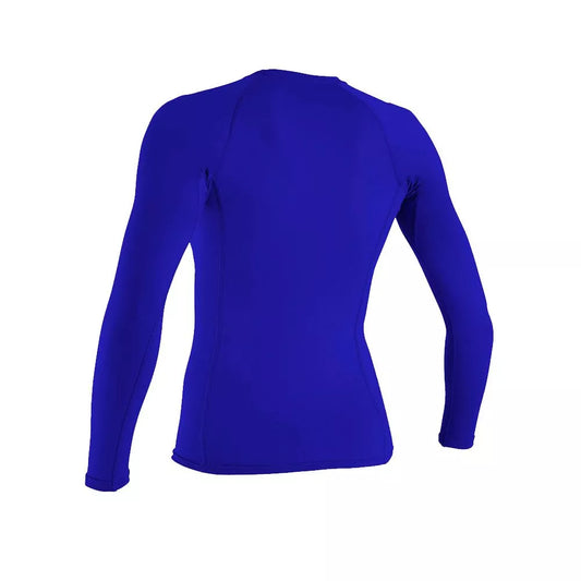 O'Neill Women's Basic Skins UPF50+ Long Sleeve Rash Guard Tahitian Blue Large