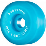 Mini Logo Skateboards A-cut "2" 52mm 101A Blue 4pk Skateboard Wheels – Image 1