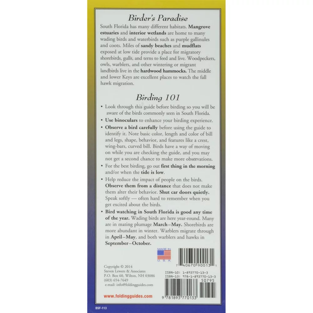 Misc Birds of South Florida: Folding Guide (Foldingguides) Book – Image 1
