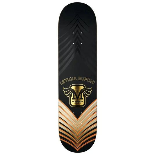 Monarch Project Skateboard Deck Leticia Bufoni Horus Black/Orange 8.375" x 31.9" – Image 1