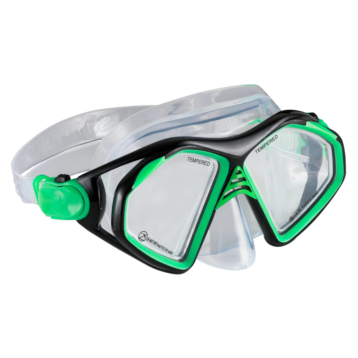 US Divers Admiral LX Snorkel Mask Black/Green