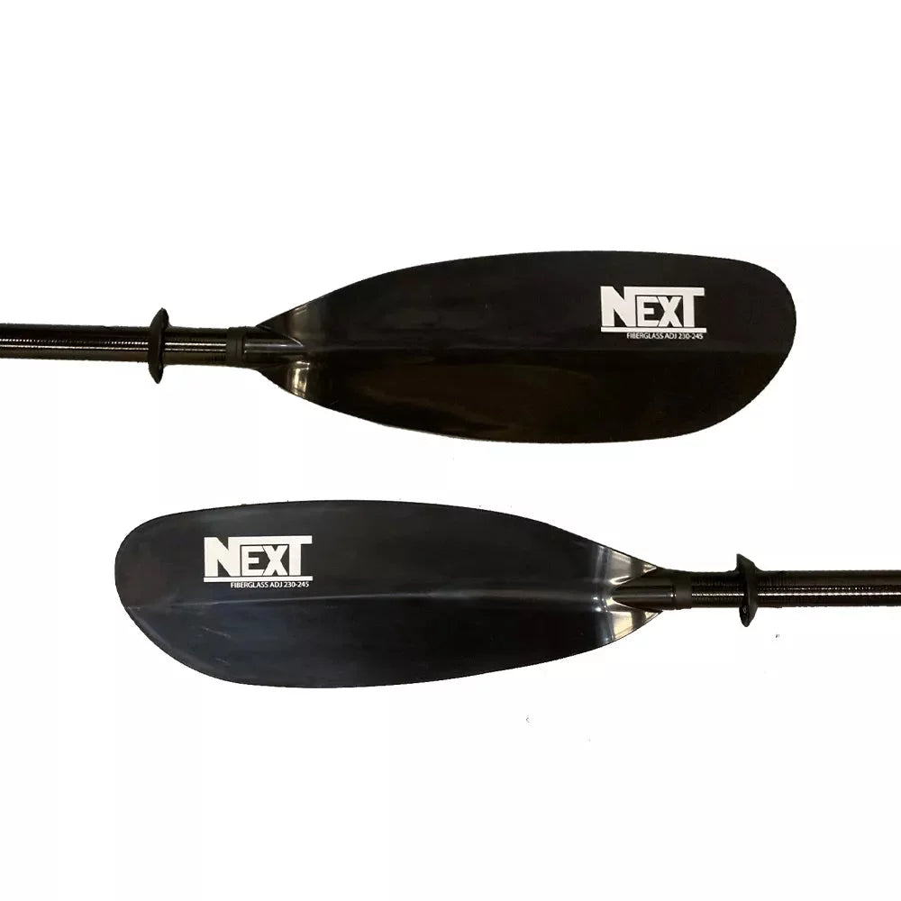NEXT Fiberglass Adjustable Two Piece Kayak Paddle 230-240 Black – Image 1
