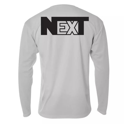 NEXT Kayaks Long Sleeve Sun Shirt Silver Large Mens Shirts – Image 2