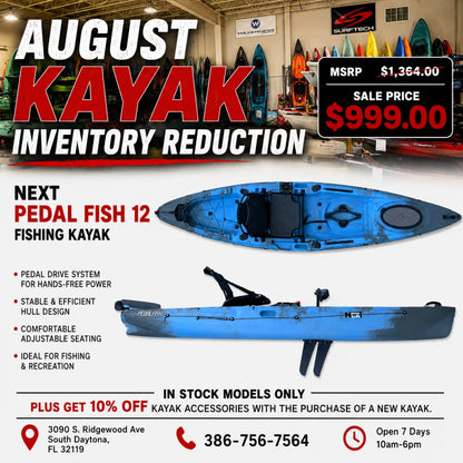 NEXT Pedal Fish 12 Ember Kayak – Image 6
