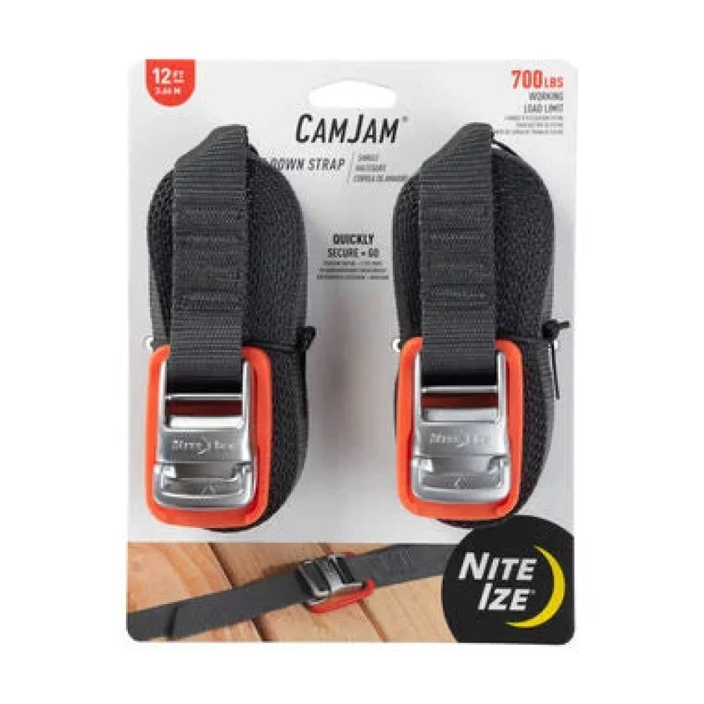 Nite Ize CamJam Tie Down Strap 12' 2pk Rack Straps – Image 1