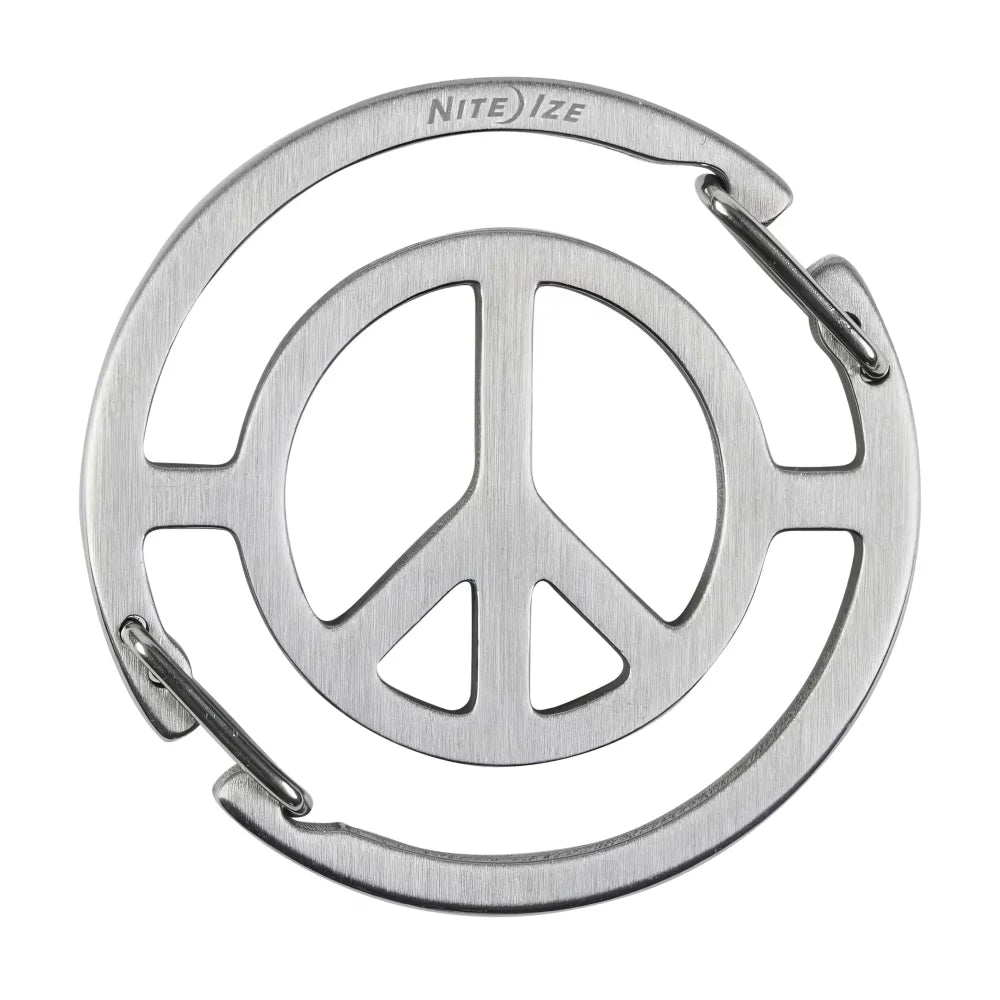 Nite Ize Medallion™ Peace Sign Key Carabiner Car Accessory – Image 1
