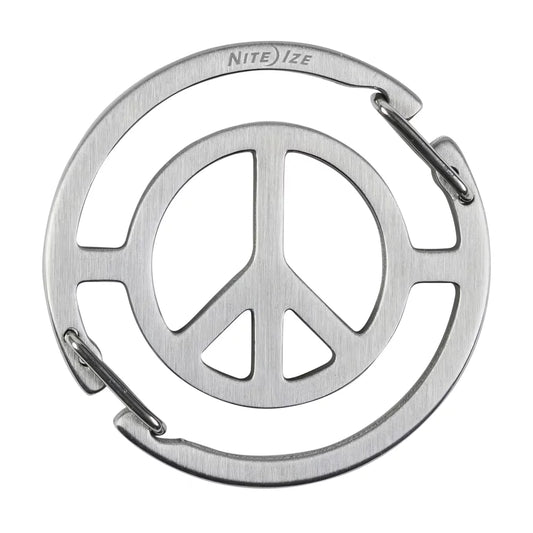 Nite Ize Medallion™ Peace Sign Key Carabiner Car Accessory – Image 1