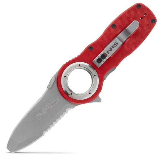 NRS Pilot Access Knife Red Kayak Accessory – Image 1