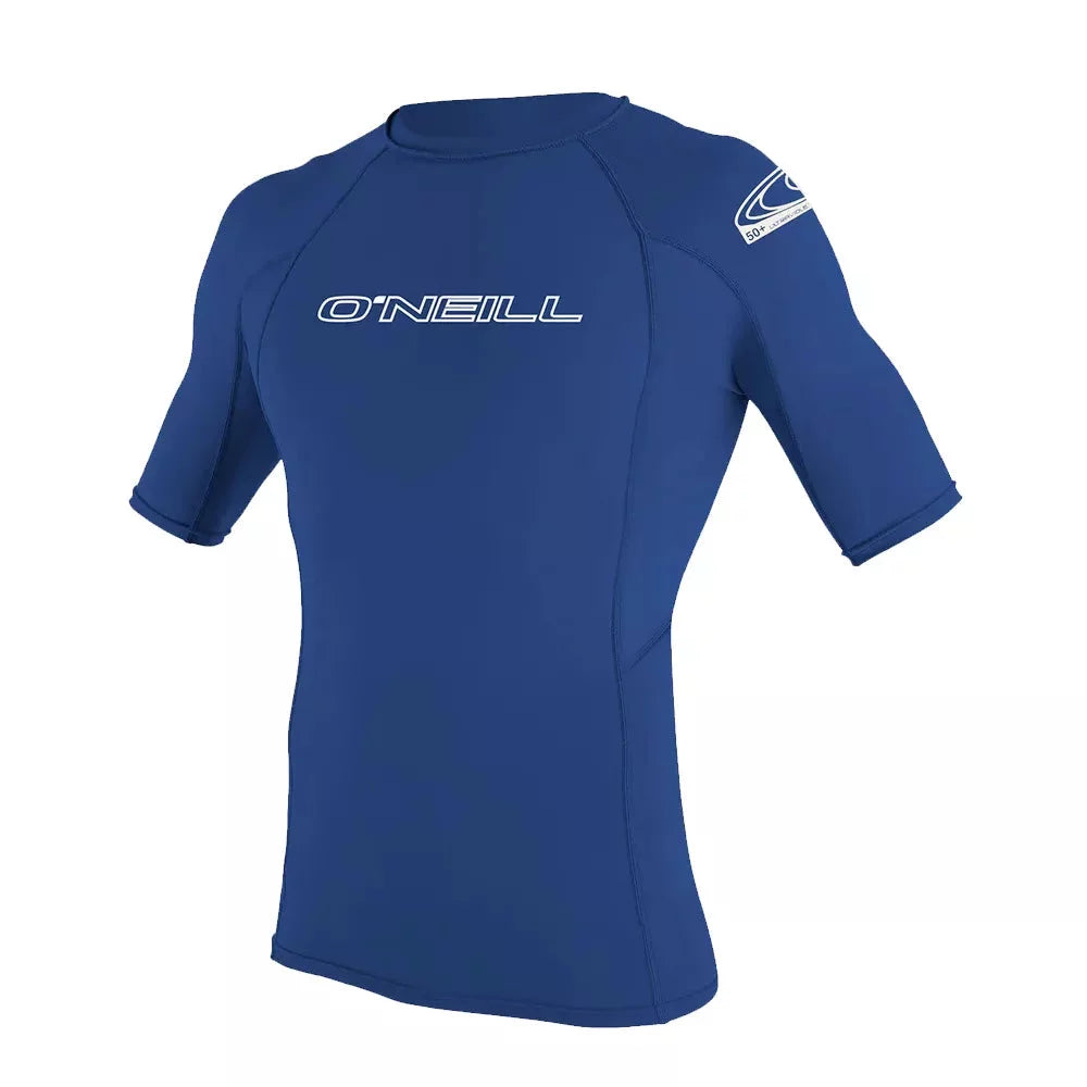 O'Neill Basic Skins UPF 50+ Short Sleeve Rash Guard Pacific Medium Men ...