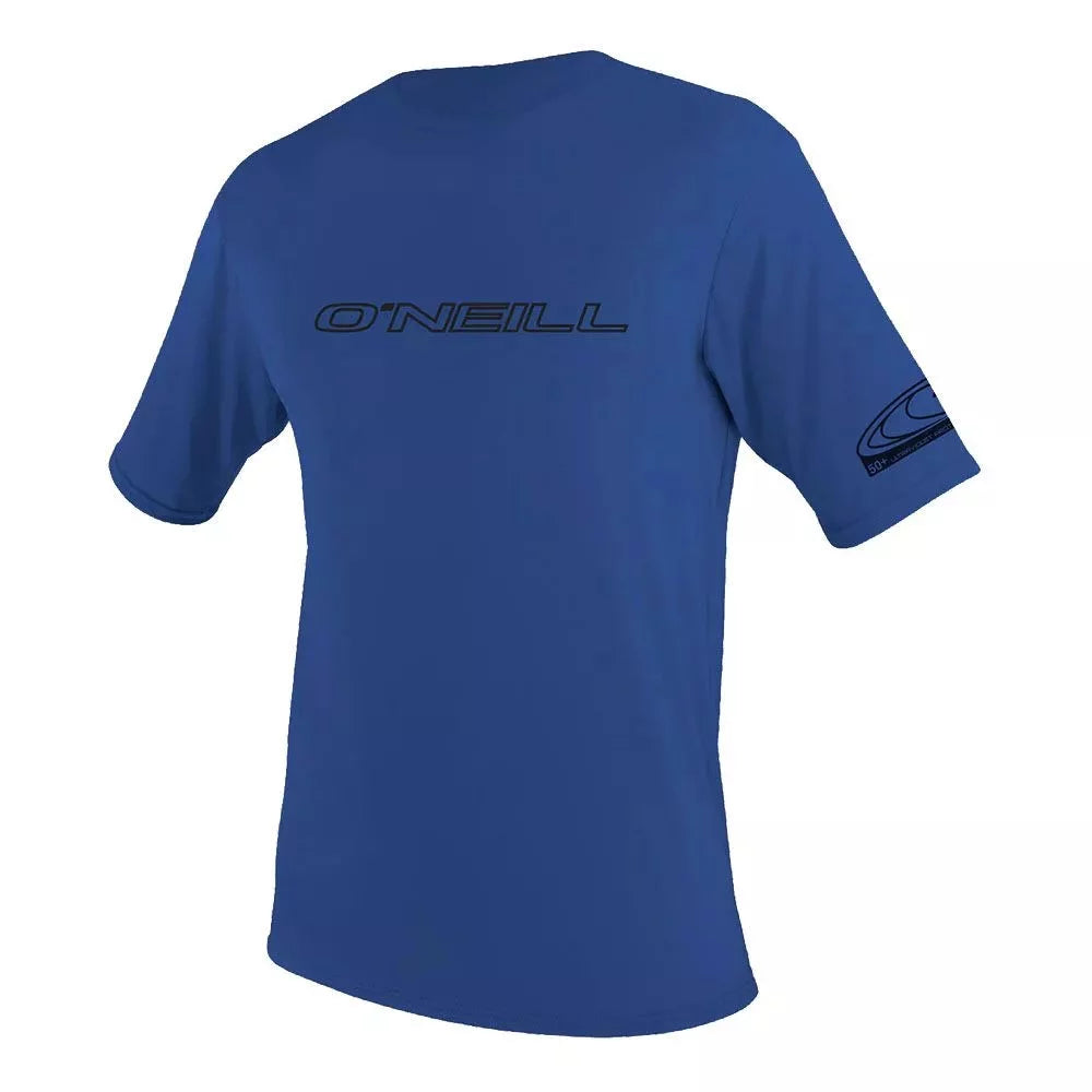 O'Neill Basic Skins UPF50+ Short Sleeve Top Pacific Medium Mens Rashguard – Image 1