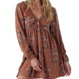O'Neill Martheya Short Dress Tobacco Large Womens Dresses – Image 1