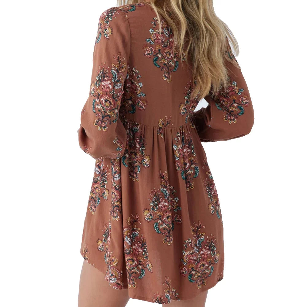O'Neill Martheya Short Dress Tobacco Large Womens Dresses – Image 2