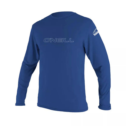 O'Neill Men's Basic Skins 50+ UPF Long Sleeve Sun Shirt Pacific Large Mens Rashguard – Image 1