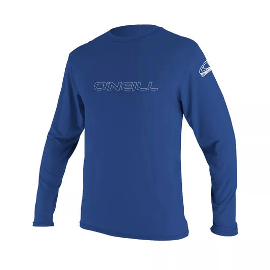 O'Neill Men's Basic Skins 50+ UPF Long Sleeve Sun Shirt Pacific Large Mens Rashguard – Image 1
