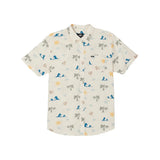 O'Neill Oasis Eco Standard Button Up Short Sleeve Shirt Cream Large Mens Shirts – Image 1