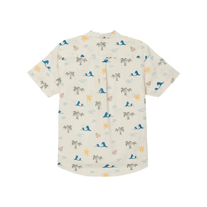 O'Neill Oasis Eco Standard Button Up Short Sleeve Shirt Cream Large Mens Shirts – Image 2