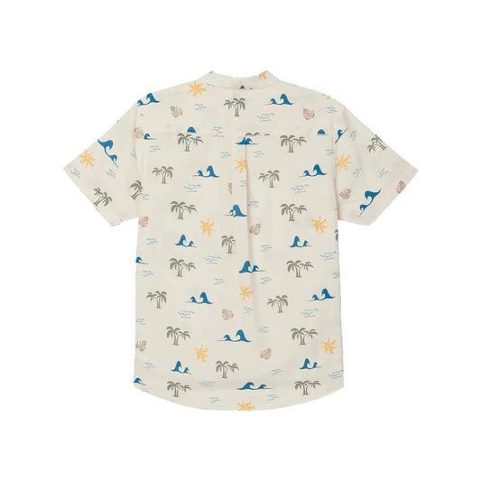 O'Neill Oasis Eco Standard Button Up Short Sleeve Shirt Cream Large Mens Shirts – Image 2