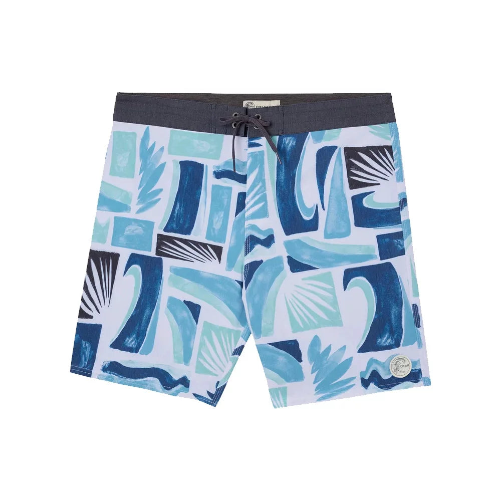 O'Neill OG Print 18" Boardshorts White Mens Boardshorts – Image 1