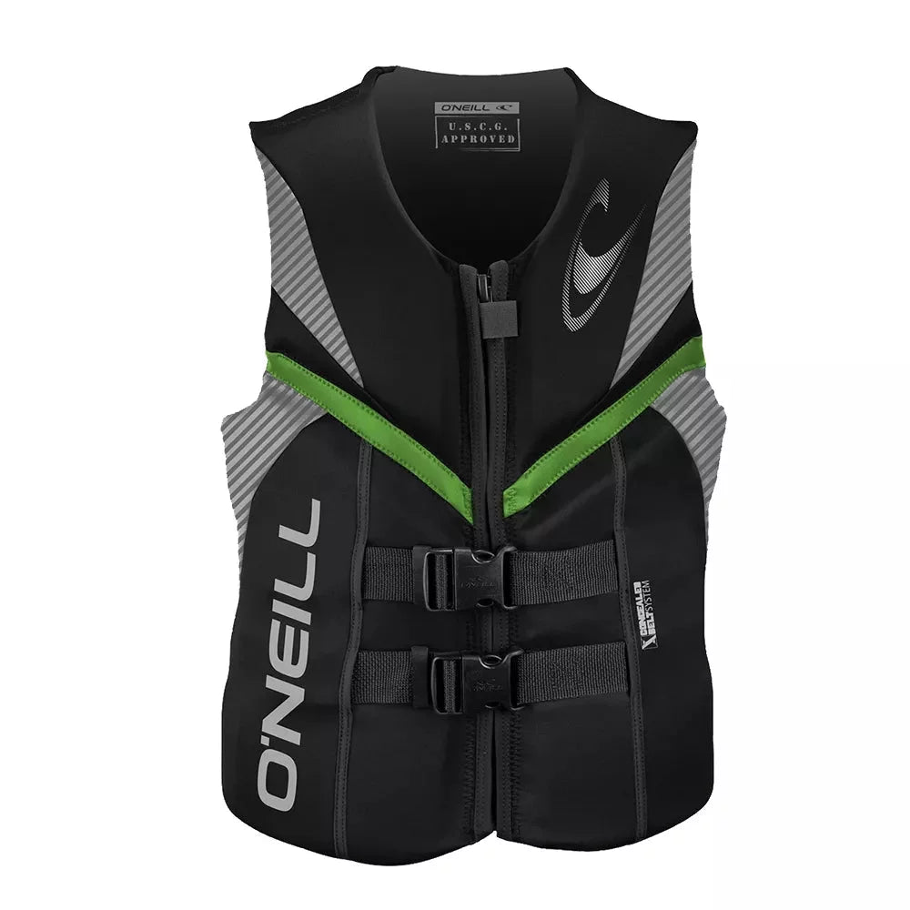 O'Neill Reactor USCG Life Vest Black/Lunar/Dayglo Medium Mens Rashguard – Image 1