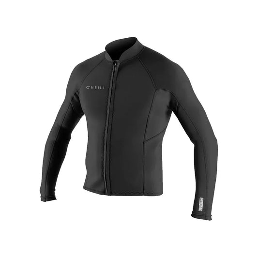O'Neill Reactor2 1.5mm Front Zip Long Sleeve Jacket Black Small Wetsuit Top – Image 1
