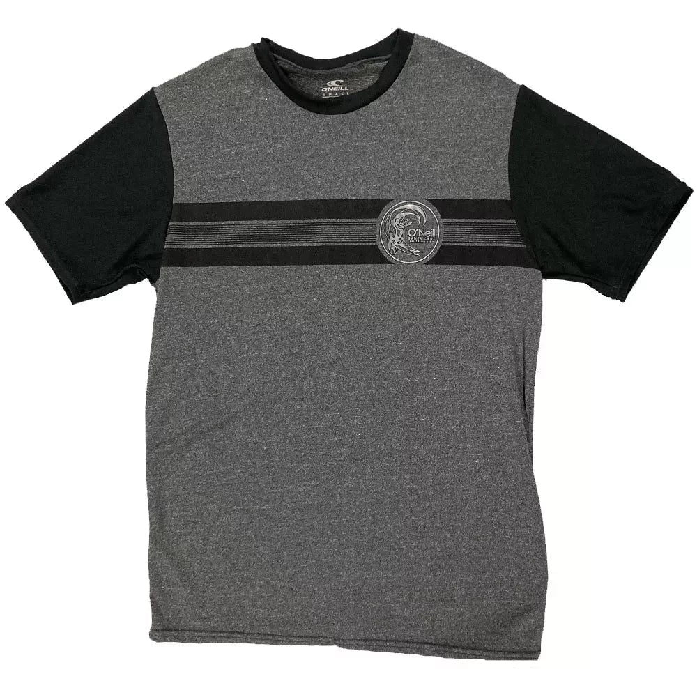 O'Neill Skins Short Sleeve Graphic Rashguard Tee Black / Grey Small Mens Rashguard – Image 1