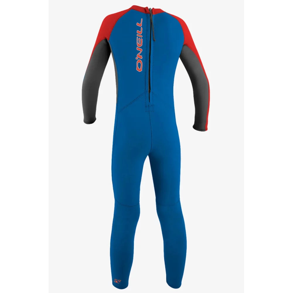 O'Neill Toddler Reactor II 2mm Back Zip Full Suit Ocean/Graphite/Red Fullsuit – Image 1