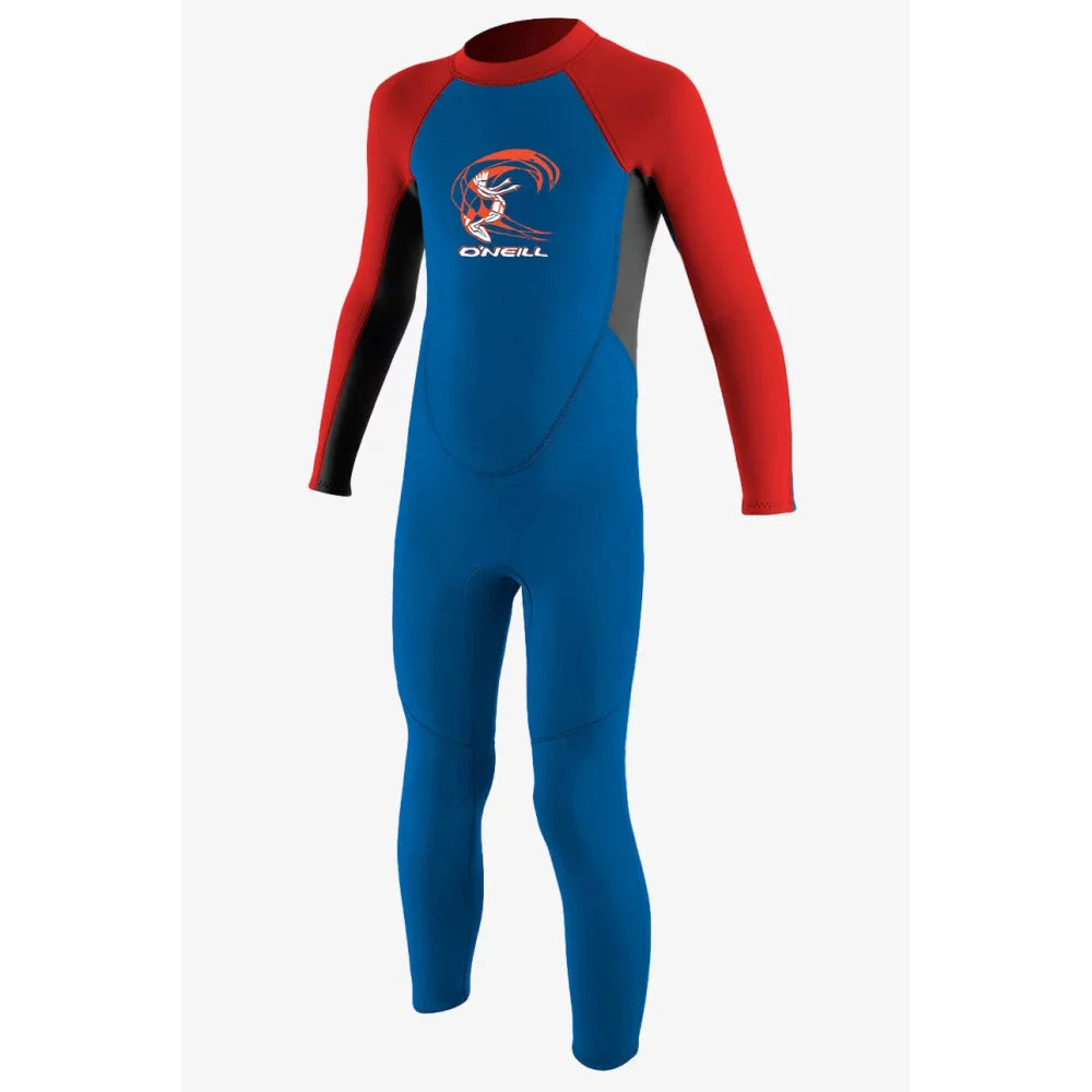 O'Neill Toddler Reactor II 2mm Back Zip Full Suit Ocean/Graphite/Red Fullsuit – Image 2