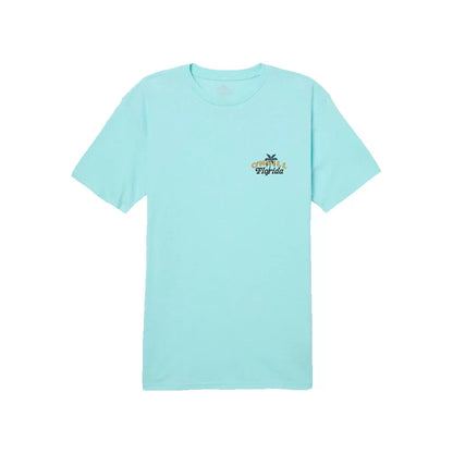 O'neill Twin Palms Short Sleeve Tee Turquoise Medium Mens Shirts