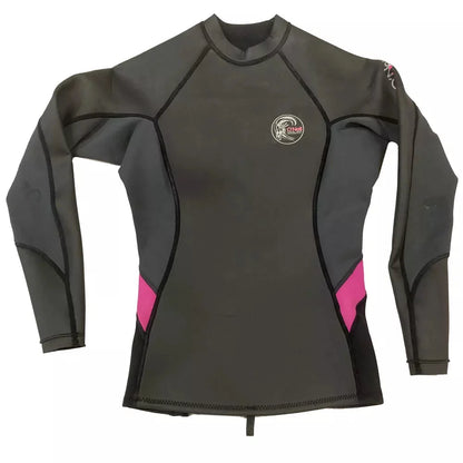 O'Neill Women's Bahia 2/1mm Jacket Black/Graphite/Berry 6 USED – Image 1