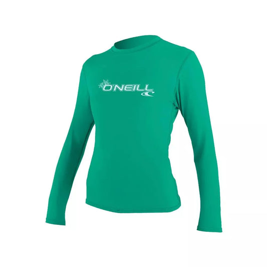 O'Neill Women's Basic 50+ UPF Long Sleeve Sun Shirt Seaglass Large Womens Rashguard – Image 1