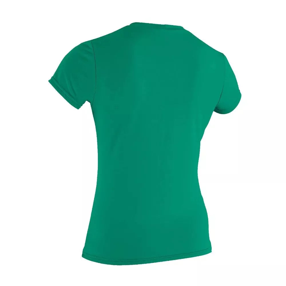 O'Neill Women's Basic Skins UPF 50+ Short Sleeve Sun Shirt Seaglass Large Womens Rashguard – Image 2