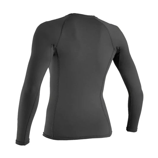 O'Neill Women's Basic Skins UPF50+ Long Sleeve Rash Guard Graphite Medium Womens Rashguard – Image 2