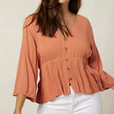 O'Neill Women's Celine Top Aragon Large Womens Shirt – Image 1
