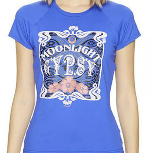 O'Neill Women's Graphic Basic Skins UPF 50+ Short Sleeve Sun Shirt Tahitian Blue Womens Rashguard – Image 1