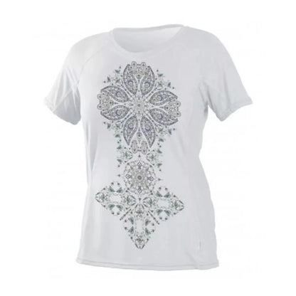 O'Neill Women's Graphic Basic Skins UPF 50+ Short Sleeve Sun Shirt White Small Womens Rashguard – Image 1