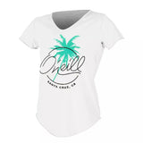 O'Neill Women's Graphic Scoop Neck Short Sleeve Sun Shirt White XS Womens Rashguard – Image 1