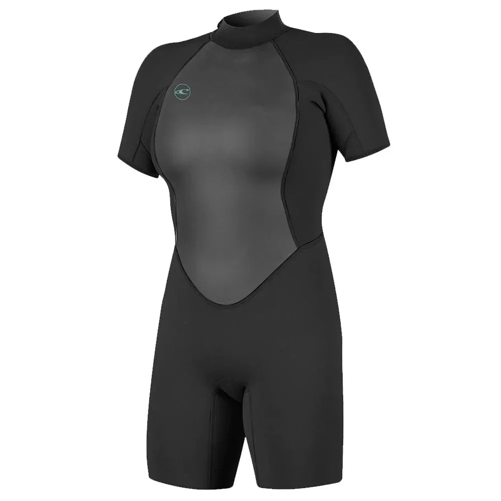 O'Neill Women's Reactor-2 2mm Back Zip Spring Suit Black 12 BLEMISHED Springsuit – Image 1