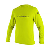 O'Neill Youth Basic Skins 50+ UPF Long Sleeve Sun Shirt Lime Kids Rashguard – Image 1