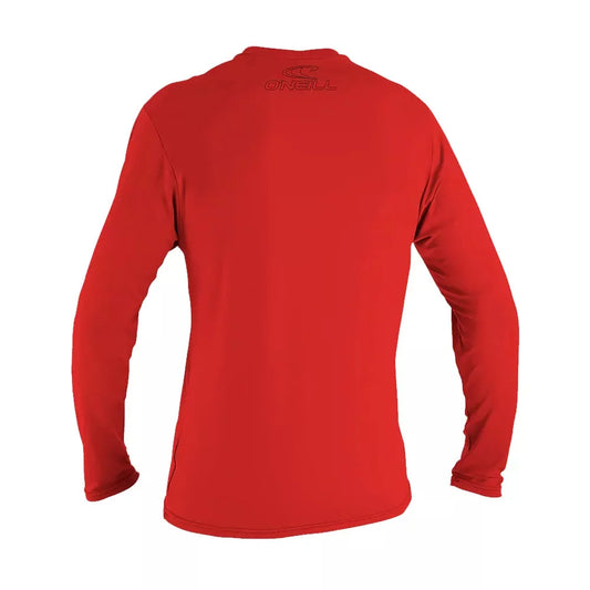 O'Neill Youth Basic Skins 50+ UPF Long Sleeve Sun Shirt Red Kids Rashguard – Image 2