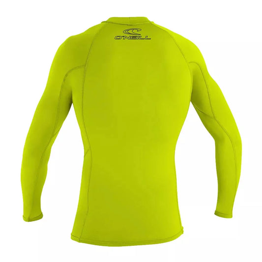 O'Neill Youth Basic Skins Long Sleeve Fitted Sun Shirt Lime Kids Rashguard – Image 2