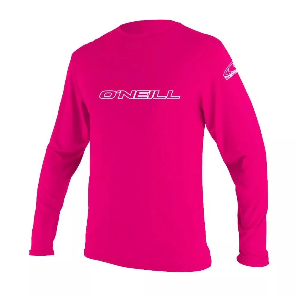 O'Neill Youth Basic Skins Long Sleeve Sun Shirt Watermelon Kids Rashguard – Image 1
