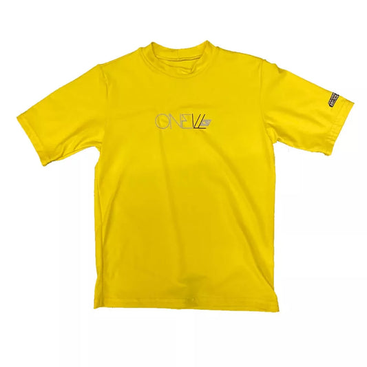 O'Neill Youth Basic Skins Short Sleeve Sun Shirt Yellow Kids Rashguard – Image 1