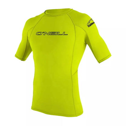 O'Neill Youth Basic Skins UPF50+ Short Sleeve Fitted Shirt Lime Kids Rashguard – Image 1