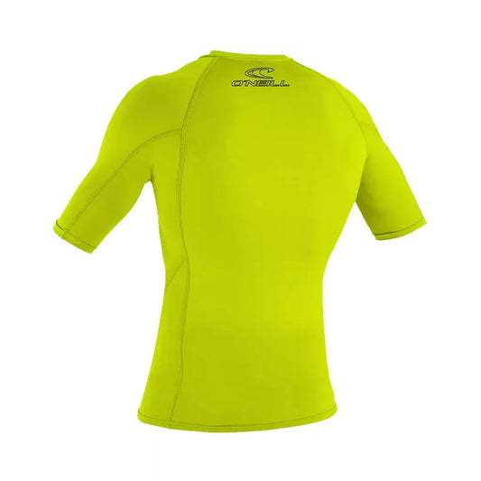 O'Neill Youth Basic Skins UPF50+ Short Sleeve Fitted Shirt Lime Kids Rashguard – Image 2