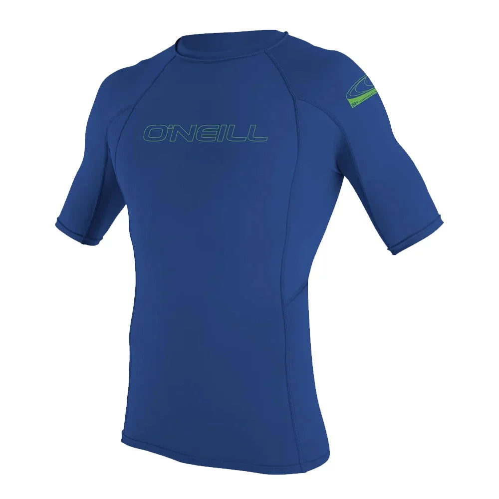 O'Neill Youth Basic Skins UPF50+ Short Sleeve Fitted Shirt Pacific Kids Rashguard – Image 1