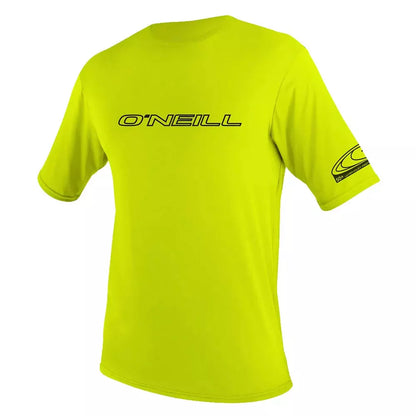 O'Neill Youth Basic Skins UPF50+ Short Sleeve Shirt Lime Kids Rashguard – Image 1
